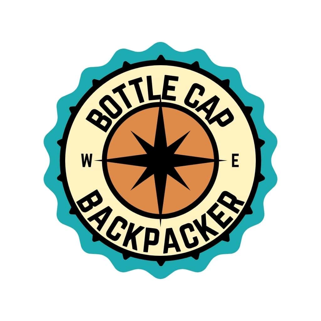 Bottle Cap Backpacker Logo